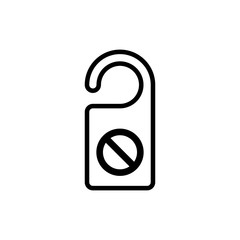 Do not disturb signage icon trendy