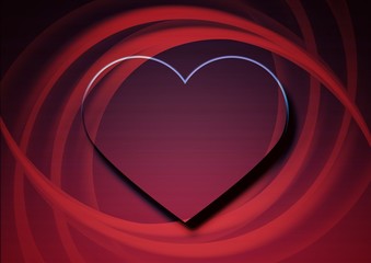 バレンタインの壁紙で抽象的な赤いハート