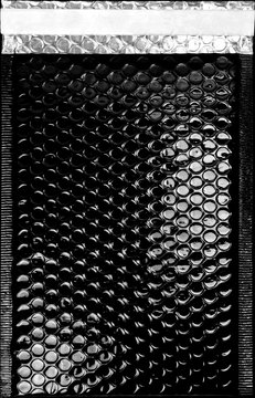 Black Metallic Foil Gloss Bubble Bag 