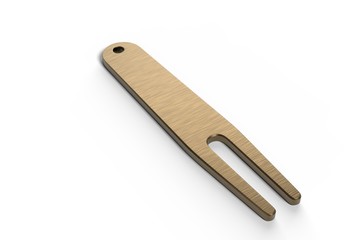 Blank Divot Tool & Ball Marker For Branding. 3d render illustration.