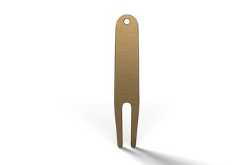Blank Divot Tool & Ball Marker For Branding. 3d render illustration.