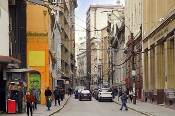 Colorful streets of Valparaíso, Chile