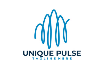Pulse logo icon vector isolated