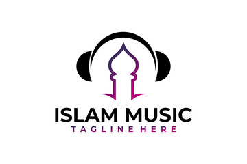 islam music logo icon vector isolated