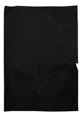 Crumpled Black Paper Sheet