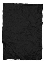 Crumpled Black Paper Sheet