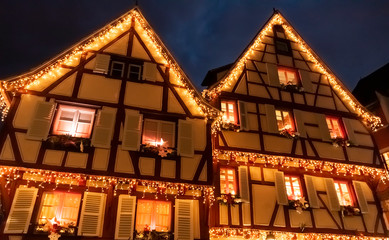 Christmas lights in Colmar