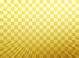 背景：市松模様 シンプル 金 ゴールド グラデーション 集中線 放射
