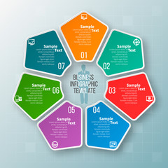 Abstract 3D Paper Infographics. Business template .Vector illustration