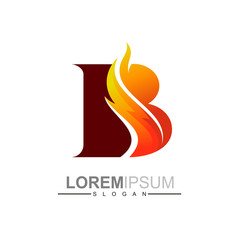 Fototapeta premium Letter B logo icon design template elements. Business icon