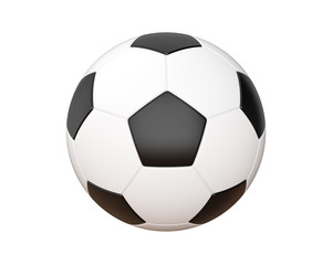 Fototapeta premium Soccer ball isolated with clipping path on white background, 3d rendering