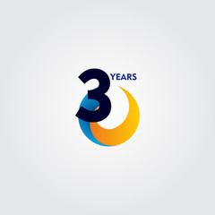 30 Years Anniversary Celebration Vector Template Design Illustration