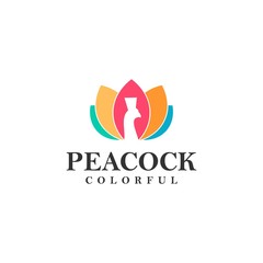 Creative Peacock Concept Logo Design Template. idea