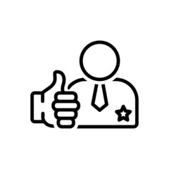 Black line icon for really genuinely