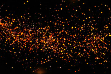 Bokeh effect. Dust gold. Texture background abstract. Glitter.