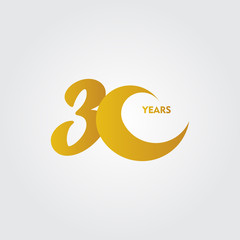 30 Years Anniversary Celebration Vector Template Design Illustration