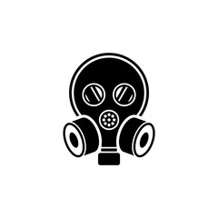 Radiation protective mask icon on a white background.