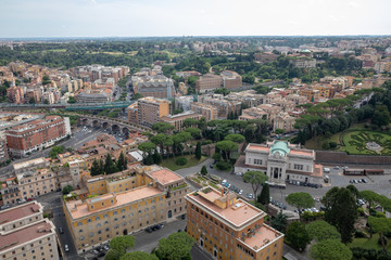 Fototapeta na wymiar Panoramic view on Vatican city from Papal Basilica of St. Peter