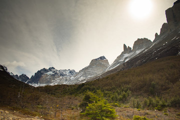 Sunrise Over Paine Grande Winter in Torres del Paine National Park, Patagonia Chile