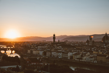 Panoramic view of Florence city from Piazzale Michelangelo