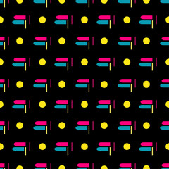 geometric seamless pattern on a black background