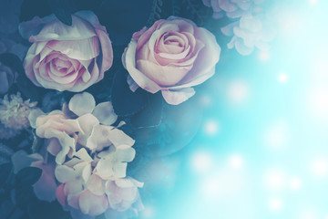 Fototapeta na wymiar Beautiful Flowers Background with bokeh 