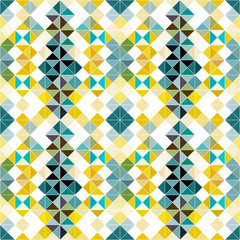 Seamless geometric pattern colorful background of small pixels
