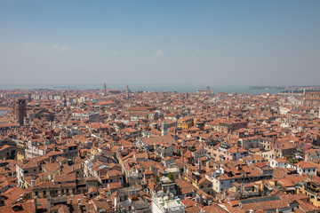 Fototapeta na wymiar Panoramic view of Venice city with historic buildings