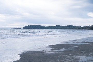 Water waves at the beach in Thailand
