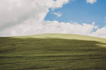 Panorama view of mountains scenes in national park Dombay