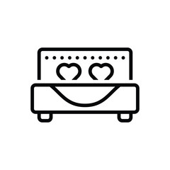 Black line icon for married