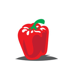 fresh paprika vegetables logo designs icon