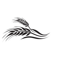 wheat and rice icon logo designs