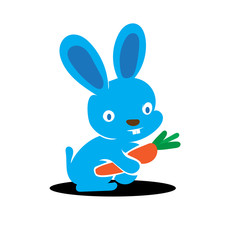 Bunny and Carrot Icon logo designs