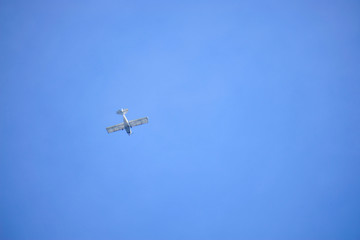 Fototapeta na wymiar Aircraft flying in the sky