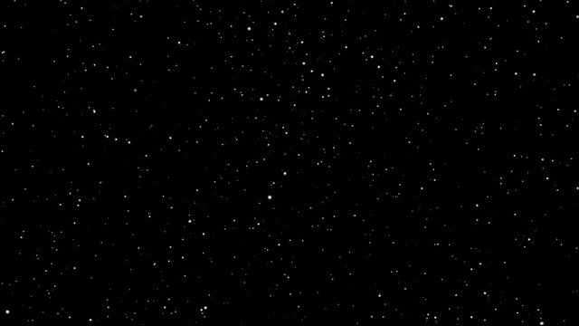 Abstract animation deep space twinkling bright stars . Astronomy black backdrop.