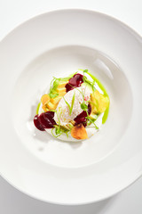 Avocado salad with truffle and crab
