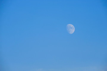 Moonscape in the early evening