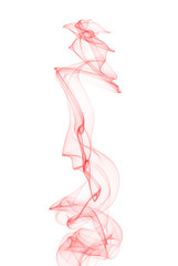 Obraz na płótnie Canvas Abstract smoke isolated on white background. Red smoke brush. Red cigar smoke