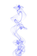 Blue cigar smoke texture. Abstract smoke brush