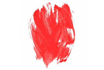 Red paint stains backdrop. Abstract red paint brush