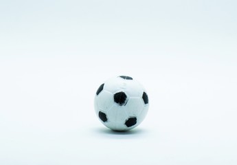 Fototapeta na wymiar Plastic toy football isolated on white background.
