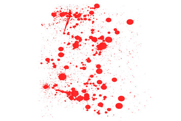 Blood drops on white background