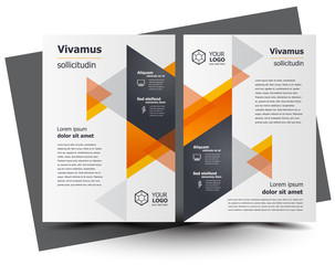 Flyer brochure design, business flyer size A4 template, creative leaflet, trend cover geometric yellow color