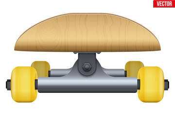 Classic skateboard isolated on white.