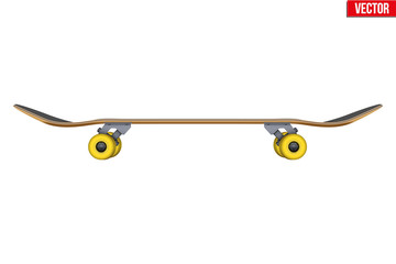 Classic skateboard isolated on white.