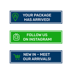 The set of simole design web banners