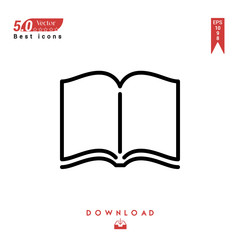 Outline open-magazine icon vector isolated on white background. Graphic design, material-design, Best sellerr icons, mobile application, UI / UX design, EPS 10 format vector