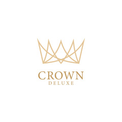 Fototapeta premium Royal crowns delux. Quality Crown icons. line crown symbol. Vector illustration
