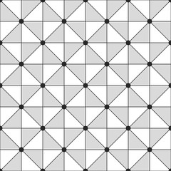 Monochrome mesh seamless pattern tiles triangular shape geometric correct order clear lines minimalist style